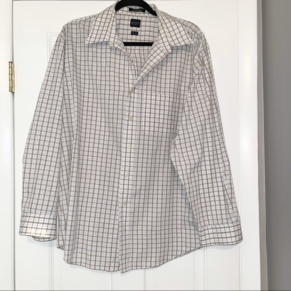 Arrow men’s long sleeve collared casual shirt XL